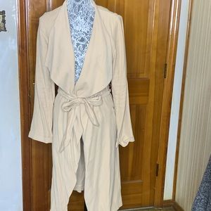 Khaki wrap jacket